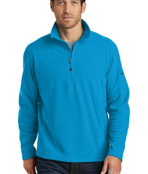 Eddie Bauer Men's Peak Blue Half Zip Microfleece Jacket Blue Size M