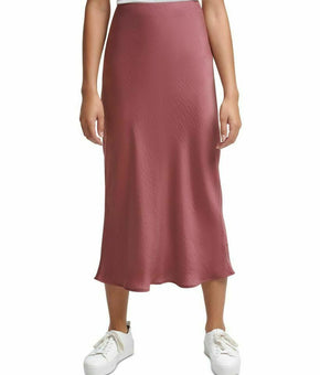 Calvin Klein Jeans Pull-On Midi Skirt Womens pink Size L MSRP $70