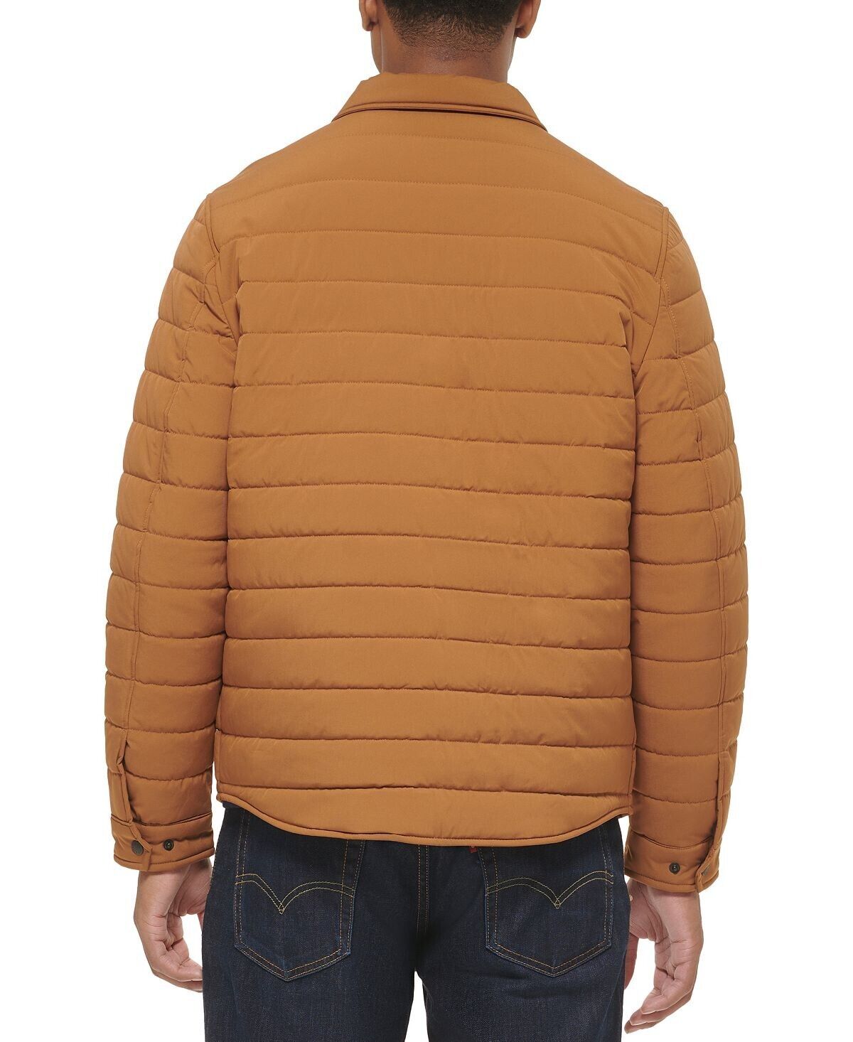 LEVI'S Men's Quilted Shirt Jacket WORKER BROWN Size S MSRP $130