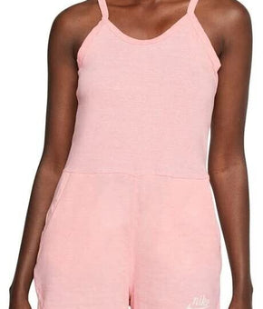 Nike Women's Sportswear Gym Vintage Romper Pink Size S