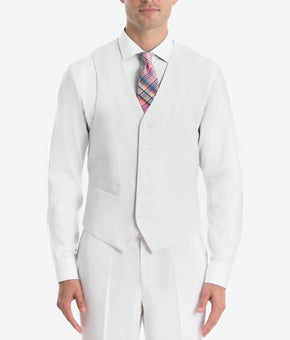 Ralph Lauren Mens White Linen Blend Vest Jacket White Size M