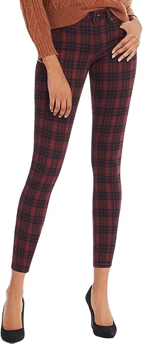 Joe's Womens The Icon Ankle Mid Rise Skinny Jeans Pants Red Size 31