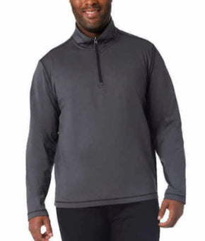 32 Degrees Heat Men's 1/4 Zip Long Sleeve Pullover (XX-Large, Heather Black)