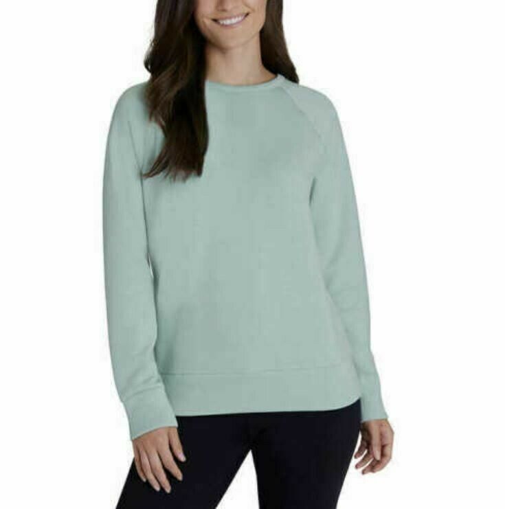 Eddie Bauer Ladies' Crewneck & Hoodie, 2-pack, Green Navy Size L