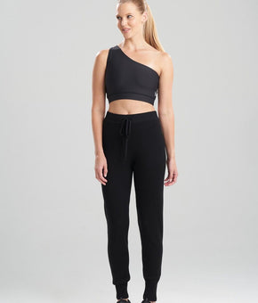 Josie Natori Women's Retreat Pants Knit jogger Black Size XL MSRP $78