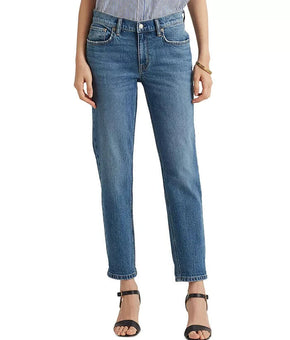 Lauren Ralph Lauren Petite Relaxed Tapered Jeans Provence Wash Blue Size 4P $100