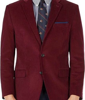 Ralph Lauren Mens Sports Coat Corduroy Wine Size 40 Short MSRP $295