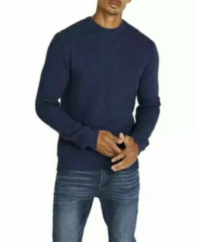 Buffalo David Bitton Men's Wafron Sweater Navy Blue Size L