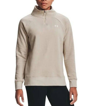 Under Armour Women's Quarter-Zip Training Top Beige Size L MSRP $50