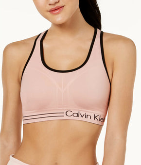 Calvin Klein Reversible Medium Impact Sports Bra Womens Pink Size M MSRP $40