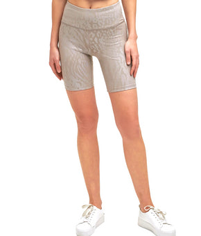 Calvin Klein Performance Printed Bike Shorts Beige Size XS MSRP $40