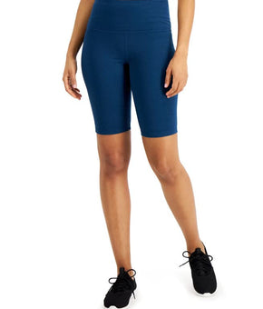 Ideology Women's Sweat Set Biker Shorts (Moonlit Ocean, Blue Size S, Small)