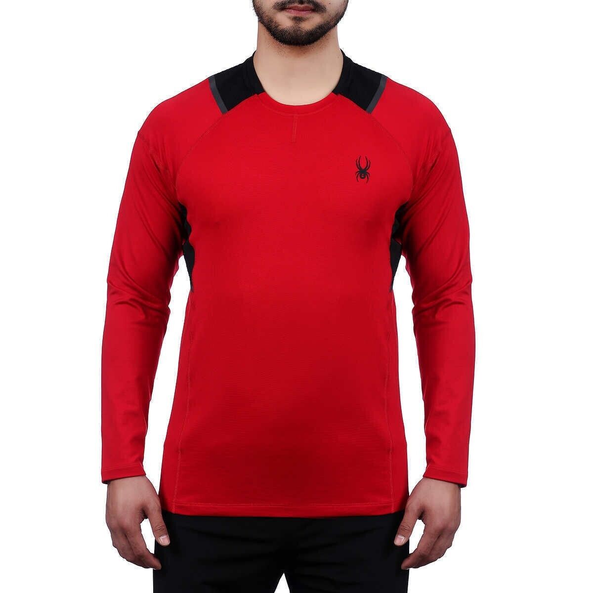 Spyder Men's Active Lightweight Pro WEB Pullover Shirt Red Size S