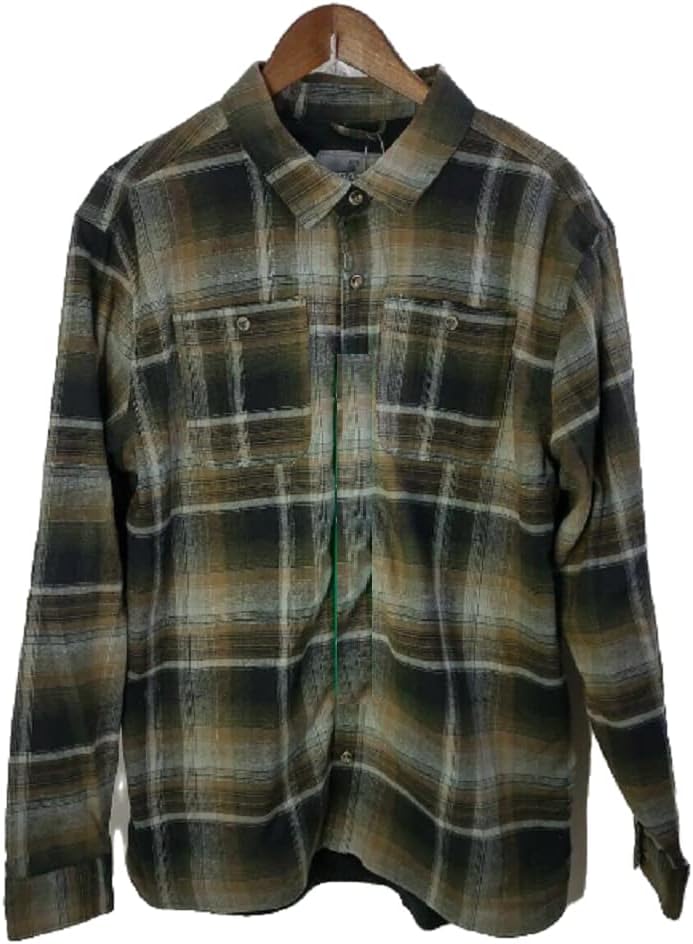rugged elements Men Soft Comfort Lightweight Green Lined Shirt Olive, Size XL