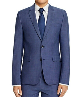 Hugo BOSS Astian Tic Weave Extra Slim Fit Suit Jacket Blue Size 42R