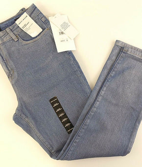 DKNY Jeans Women Metallic-Printed Skinny Jeans Light Blue Size 25 / 0