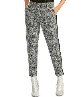 RACHEL Rachel Roy Women Leopard Agatha Pants Grey Black Multi Size 2