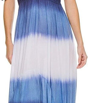 Raviya Ombre High-Low Cover-Up Dress Women's Swimsuit Blue White Size M