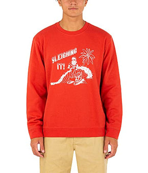 Hurley Sleighing It Summer Crew Sweatshirt Martian Sunrise MD Size Medium