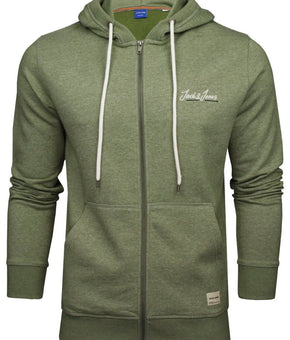 Jack & Jones Mens Hooded Zip Sweatshirt Jor Tons Jumper green Size L MSRP $44