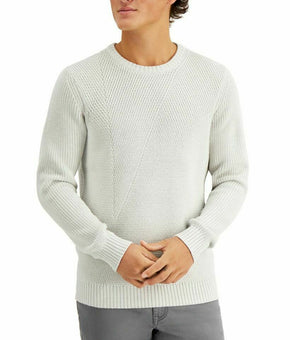 INC Mens Sweater Whispy Gray Size XL Crewneck Letter Knit Pullover MSRP $70