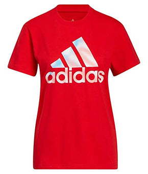 adidas Americana Badge of Sport Tee Scarlet T Shirt LG