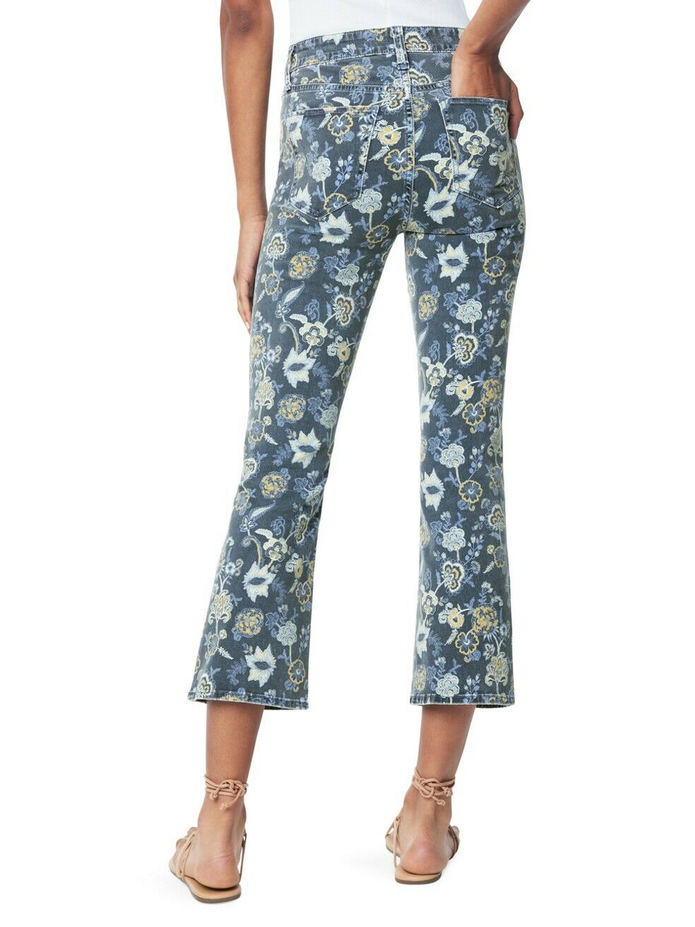 Joe's Jeans Callie High-RiseCropped Gray Blue Verona Print Size 26 MSRP $188