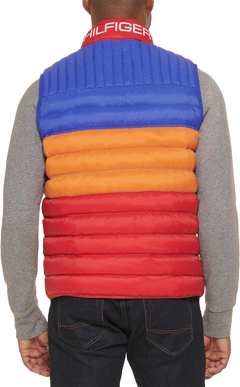 Tommy Hilfiger Men Lightweight Ultra Loft Quilted Puffer Vest British Tan, Large