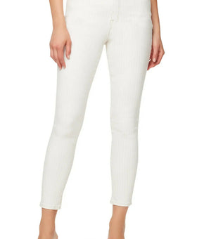 Sanctuary Social Standard Women High-Rise Stripe Skinny Pants Ivory Cream 28/6