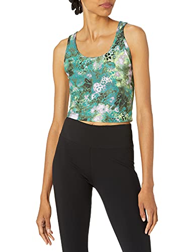 Calvin Klein Performance Women's Crop Top, Ice Leopard Bonsai, Size L