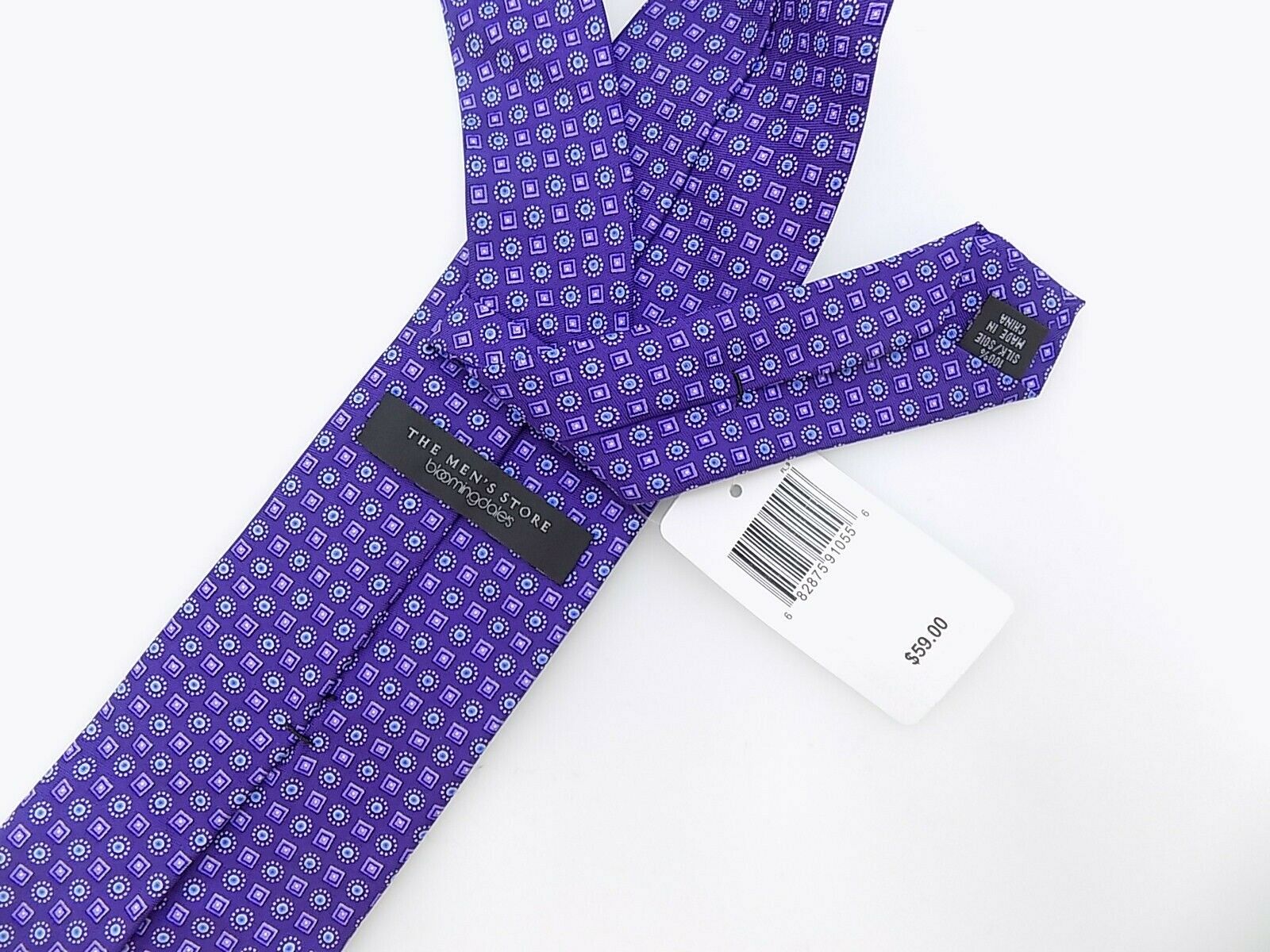 The Men's Store at Bloomingdale's Purple Silk Necktie MSRP $59