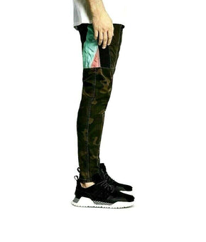 NXP Men Hawkeye Camouflage-Print Tech Jogger Pants Dark Olive Green Size 28