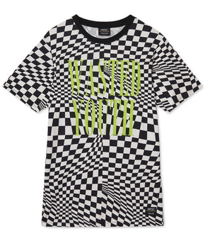 WeSC Men's Warp-Print T-Shirt Black Size 2XL MSRP $40