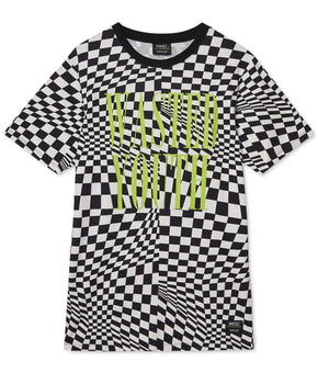 WeSC Men's Warp-Print T-Shirt Black Size 2XL MSRP $40