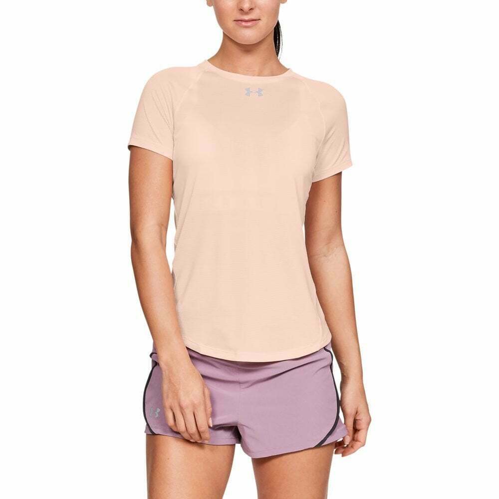 Under Armour Womens Qualifier Short Sleeve T-Shirt Pink blush Size XL MSRP $40
