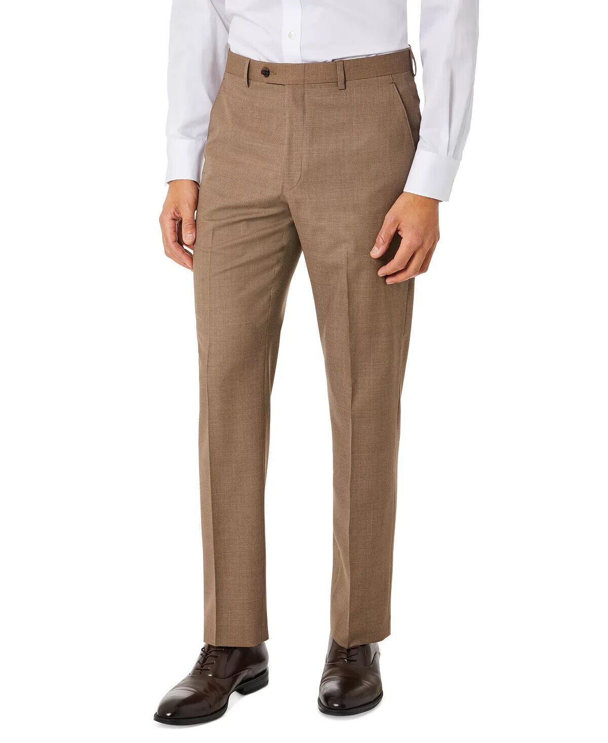 LAUREN RALPH LAUREN Ultraflex Stretch Houndstooth Pants Brown Size 44x30 $190