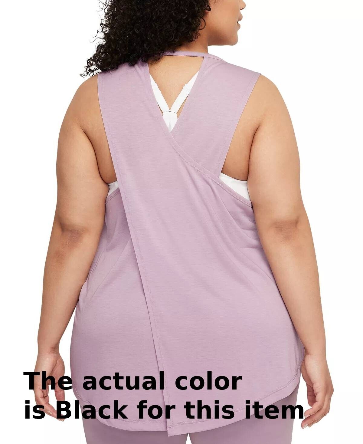 Nike Yoga Dri-fit Plus Size Tank Top Black Size 3X