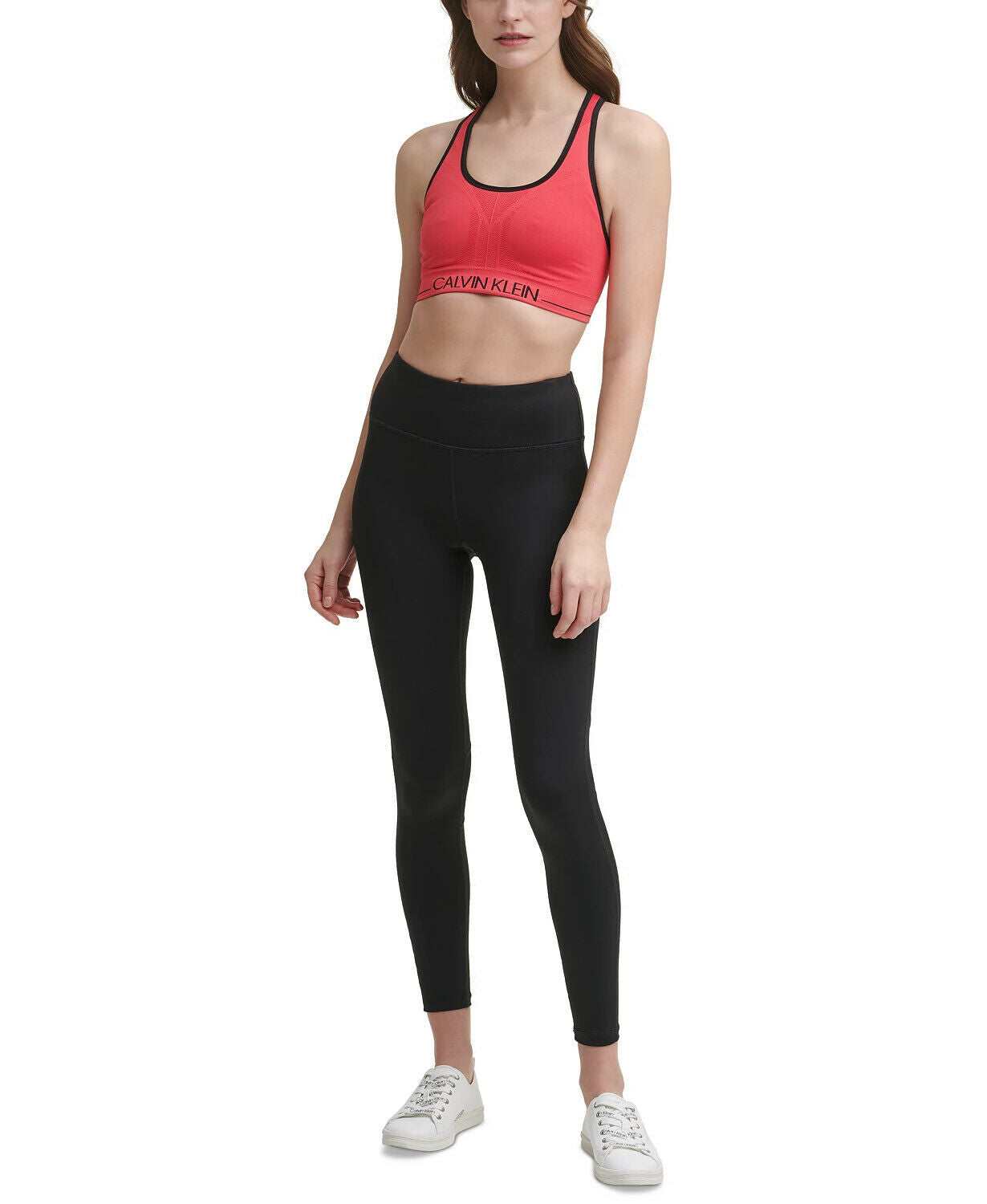 Calvin Klein Performance Seamless Reversible Sports Bra Black Pink Size XS, $40