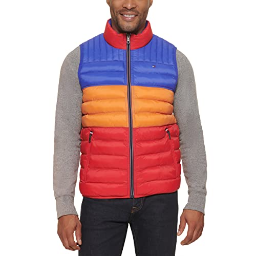 Tommy Hilfiger Men Lightweight Ultra Loft Quilted Puffer Vest British Tan, Large