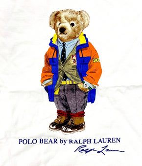 Polo Ralph Lauren Men White PFS Fall Polo Bear Graphic T-Shirt Size L MSRP $60