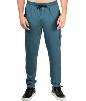 NATORI Men's Rumi Modern-Fit Stretch Pajama Joggers Green/Blue Size L MSRP $84