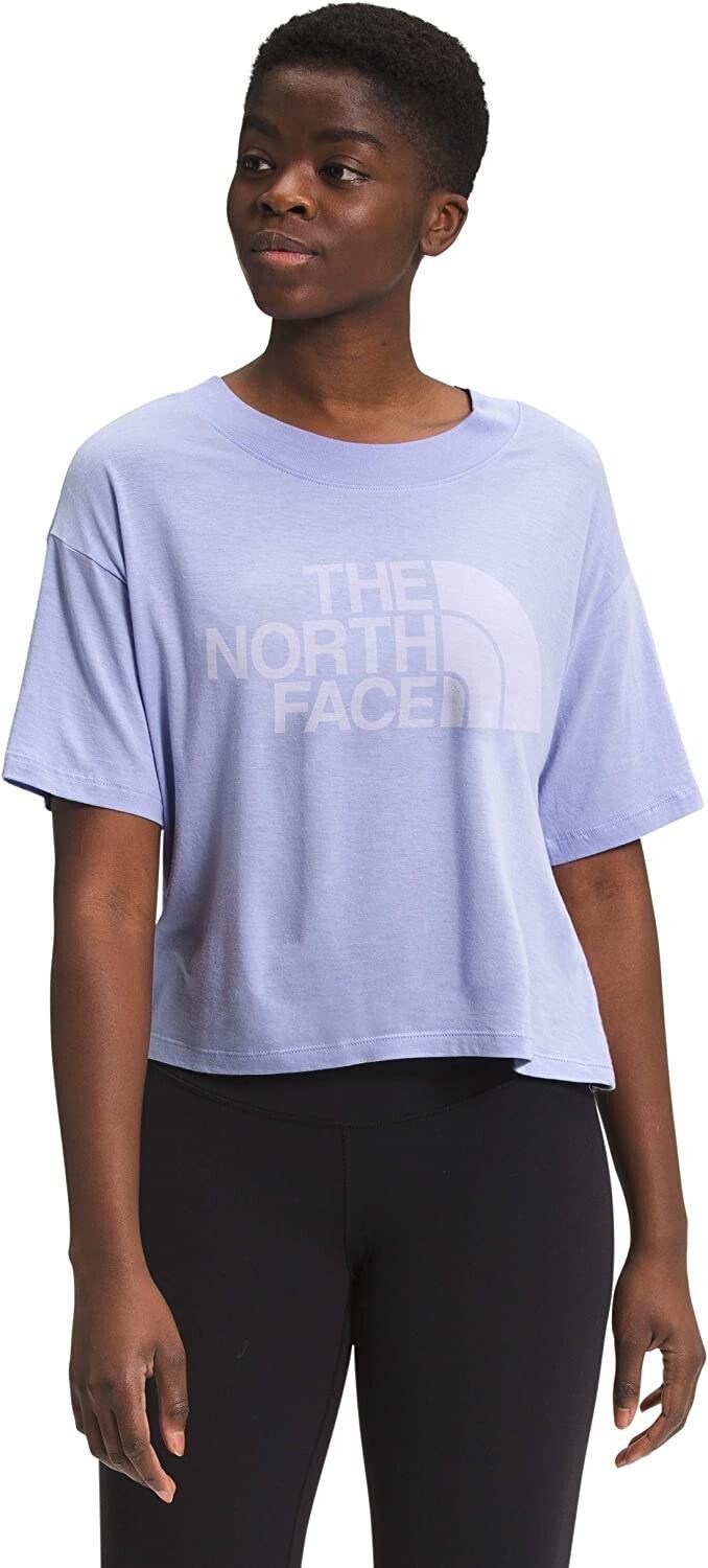 THE NORTH FACE Womens Half Dome Lavender Crop Tee Purple Size L