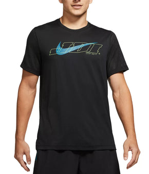 NIKE Men's Swoosh Training T-Shirt Black Size M MSRP $50