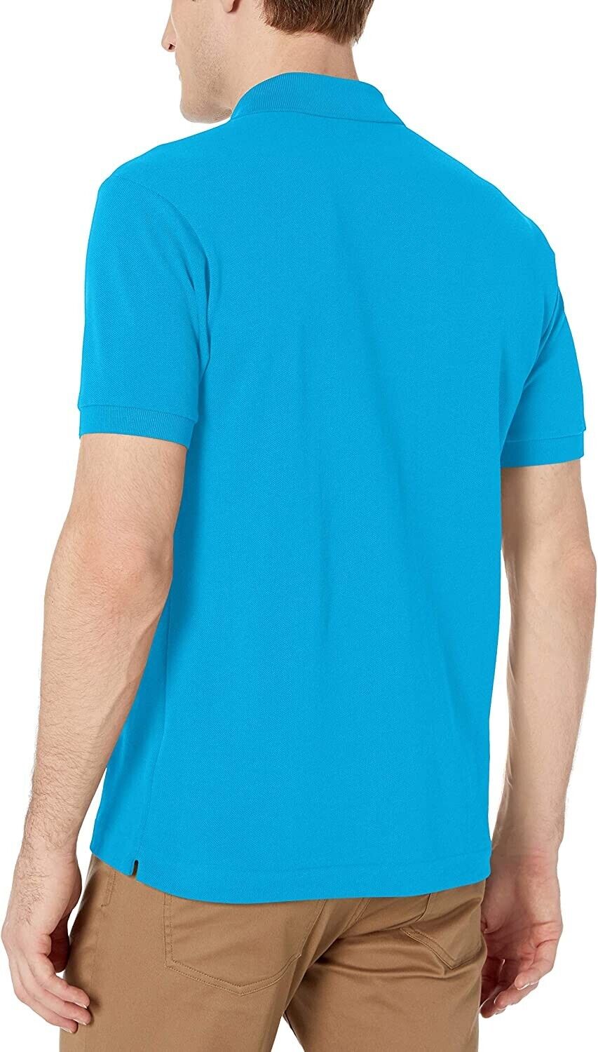 Lacoste Mens Pique Button Placket Polo Blue Size 4XL MSRP $98