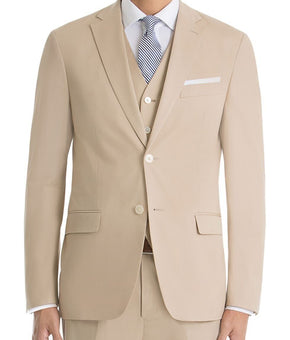 Lauren Ralph Lauren Men's Plain Tan Suit Separate Coat beige 44 Short