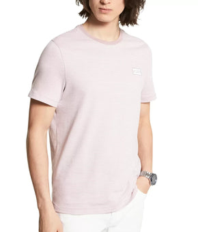 MICHAEL KORS Men's Stripe-Print Shirt Mauve Purple Size L MSRP $60