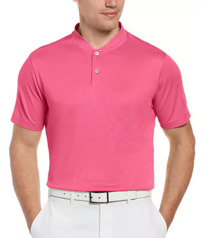 PGA TOUR Men???s Edge Collar Polo Shirt Pink Size M MSRP $52