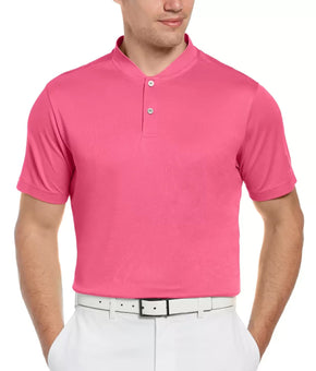 PGA TOUR Mens Edge Collar Polo Shirt Pink Size L MSRP $52
