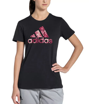 adidas Women's Cotton Graphic T-Shirt Black Size M