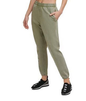 Dkny Womens Sport Cotton Jogger Pants green Size M MSRP $70